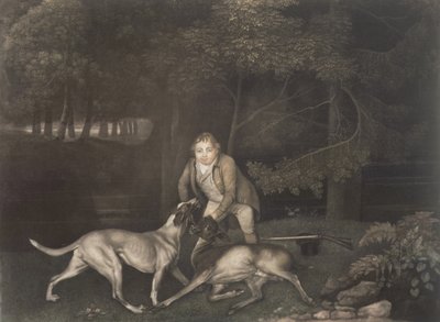 Freeman, Keeper to the Earl of Clarendon, with a Hound and a Wounded Doe by George Stubbs